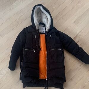 Black Jacket with Orange Interior